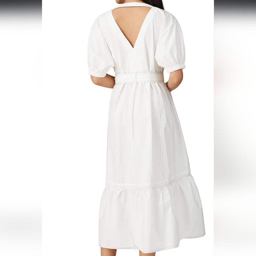 Elegant White Midi Dress - Picture 4 of 7